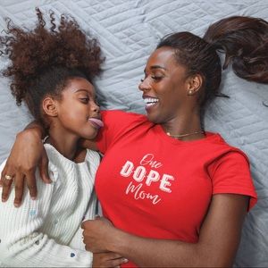 ⚜️RESTOCK⚜️ Red “One Dope Mom” Tee